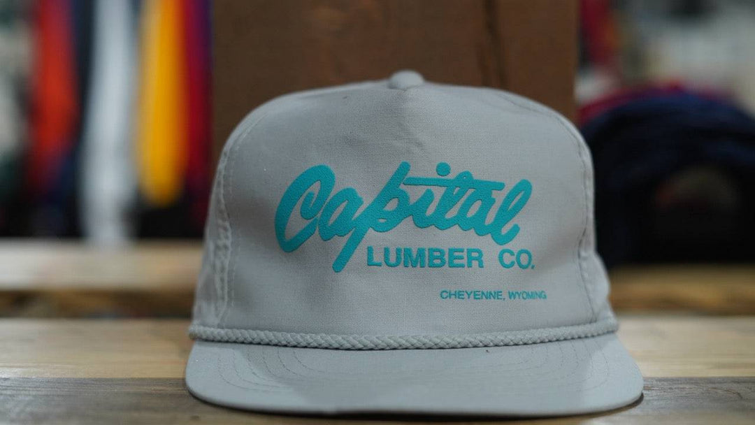 90s Vintage Trucker Rope Hat- Capital Lumber Wyoming Snapback - West Block Vintage