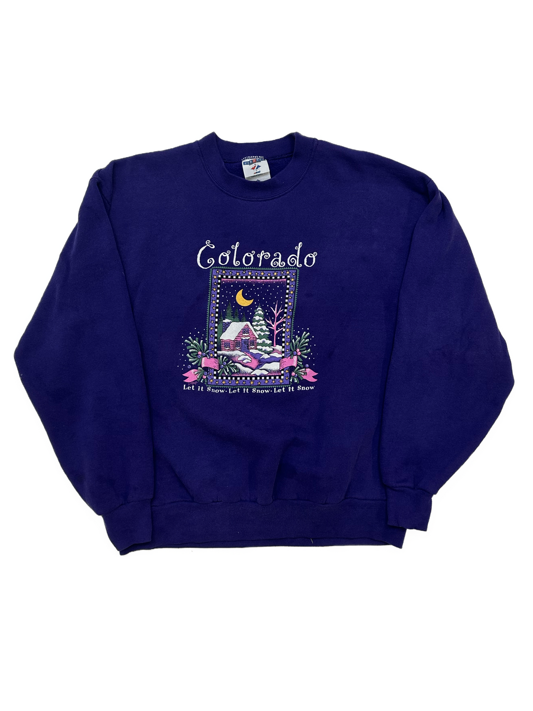 90s Fashion Colorado Winter Crewneck Sweatshirt - West Block Vintage
