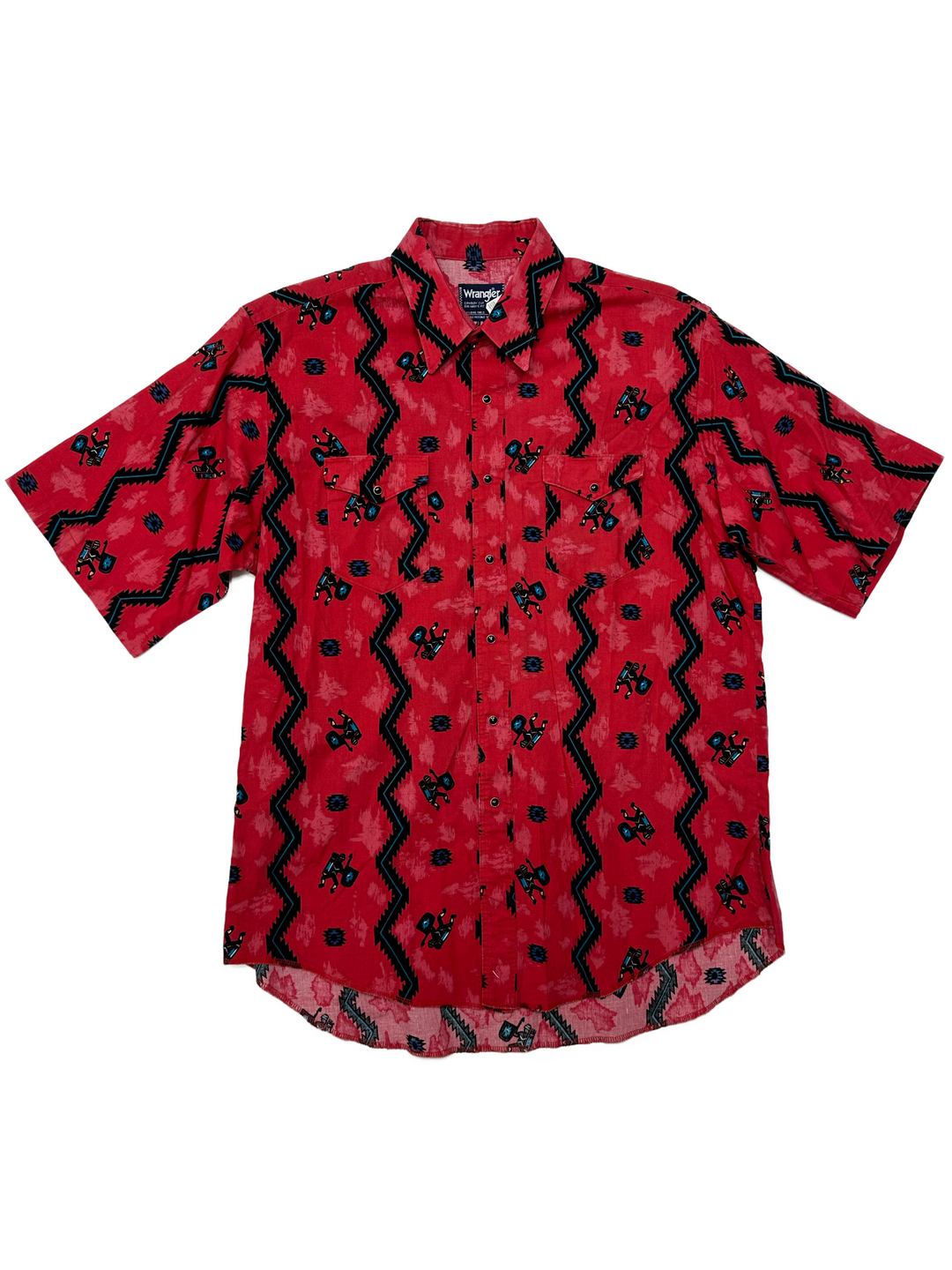 90s Wrangler Short Sleeve Button Up Aztec - West Block Vintage