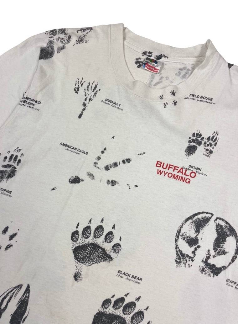 90s All Over Print Tee Buffalo Wyoming - West Block Vintage