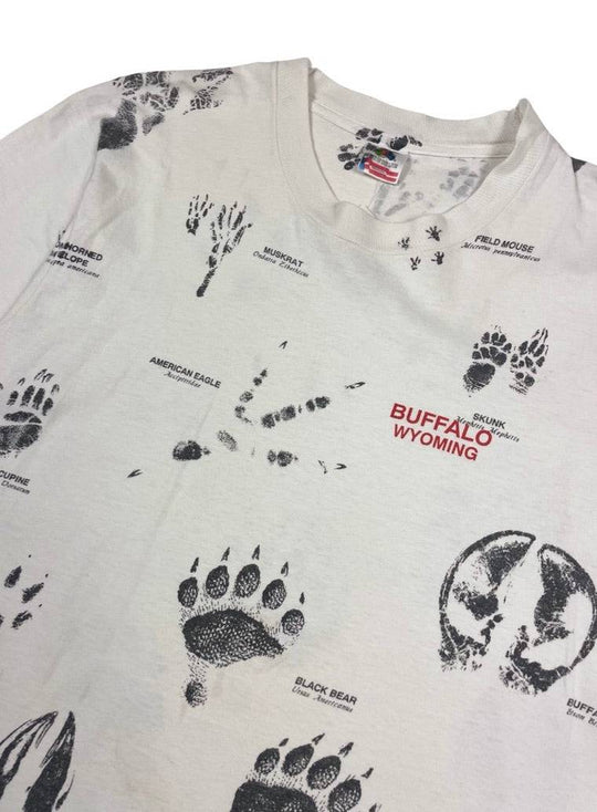 90s All Over Print Tee Buffalo Wyoming - West Block Vintage