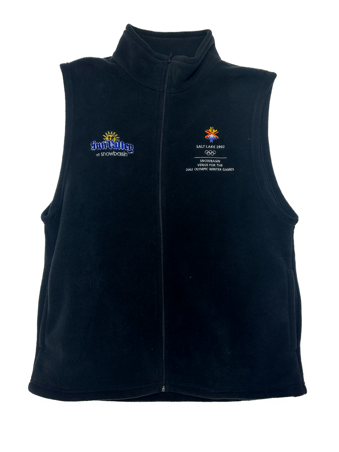 00s Salt Lake 2002 Olympics Fleece Vest - West Block Vintage