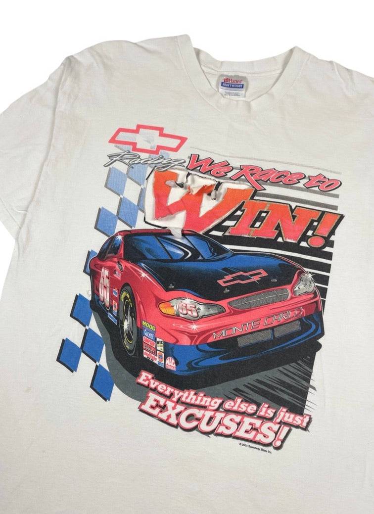 00s Fashion Thrashed Nascar Tee - West Block Vintage