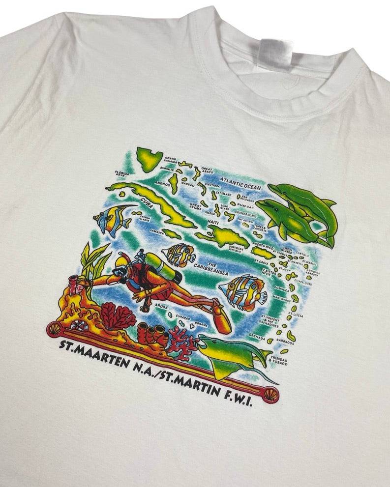 90s St.Marten Scuba Tee - West Block Vintage