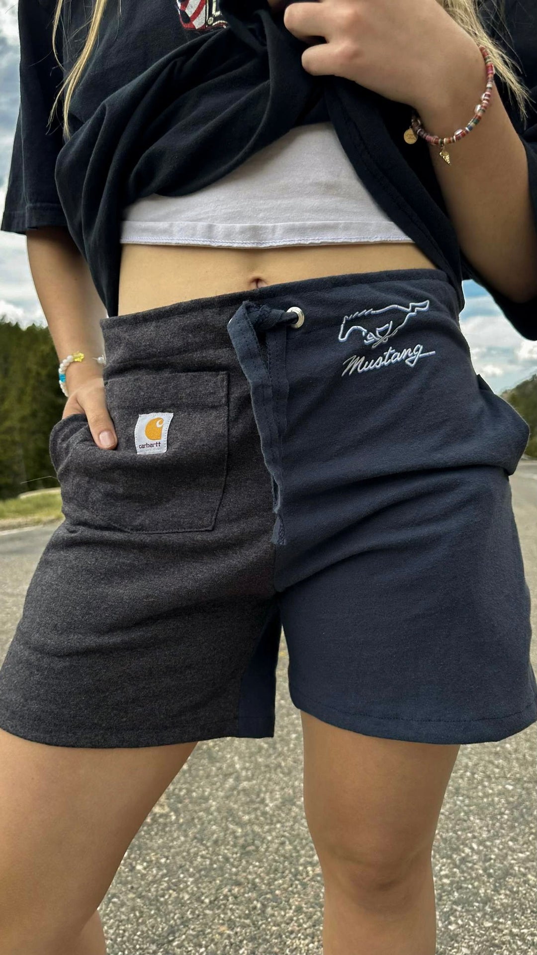 Garms Vintage Repurposed Shorts-Carhartt Mustangs 32s - West Block Vintage