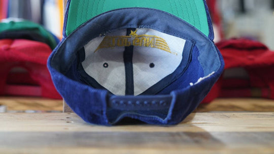 1980s Corduroy Hat - Top Gun Promo Snapback Hat - West Block Vintage