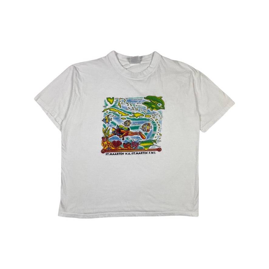 90s St.Marten Scuba Tee - West Block Vintage