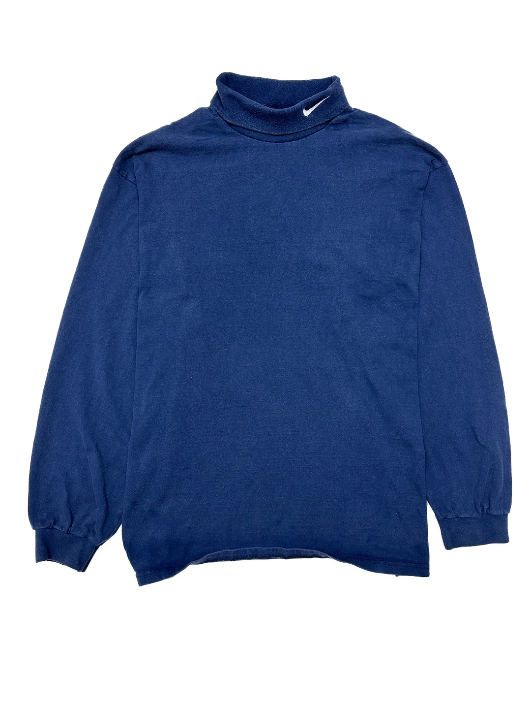 90s Nike Blue Turtle Neck Long Sleeve - West Block Vintage