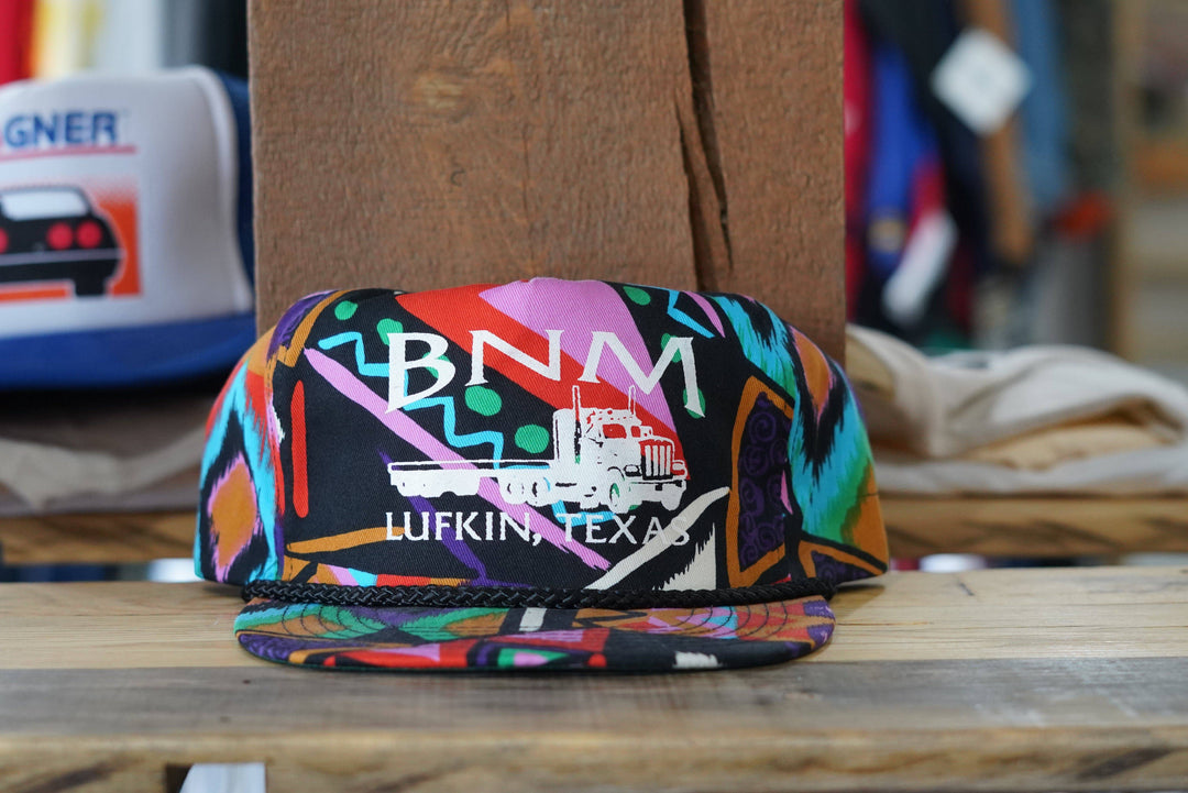 Deadstock 90s BNM Trucking Aztec Print - West Block Vintage