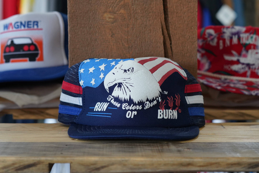 80s Trucker Three Stripe These Colors Don't Run - West Block Vintage