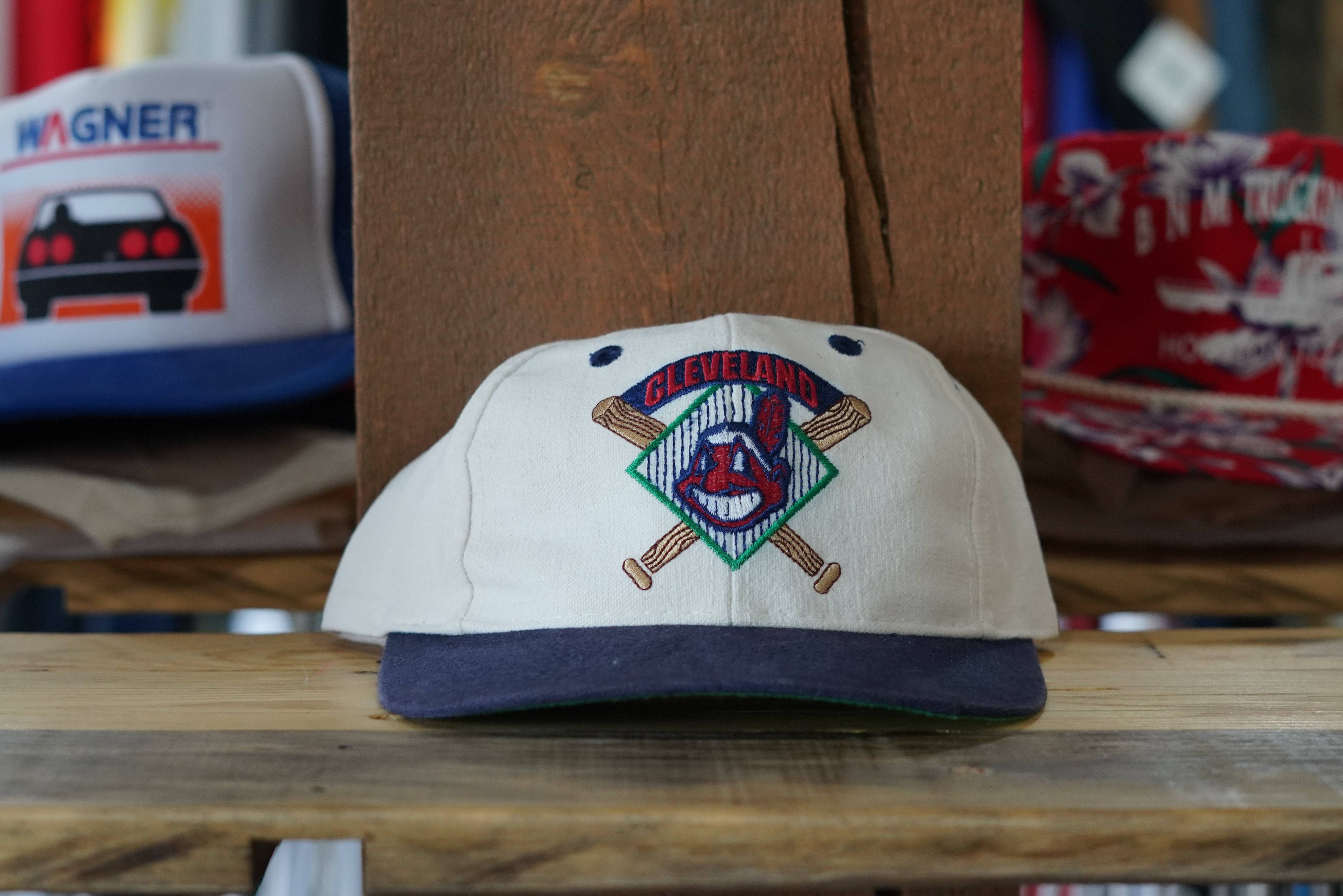 90s Snapback Hat Cleveland Indians - West Block Vintage