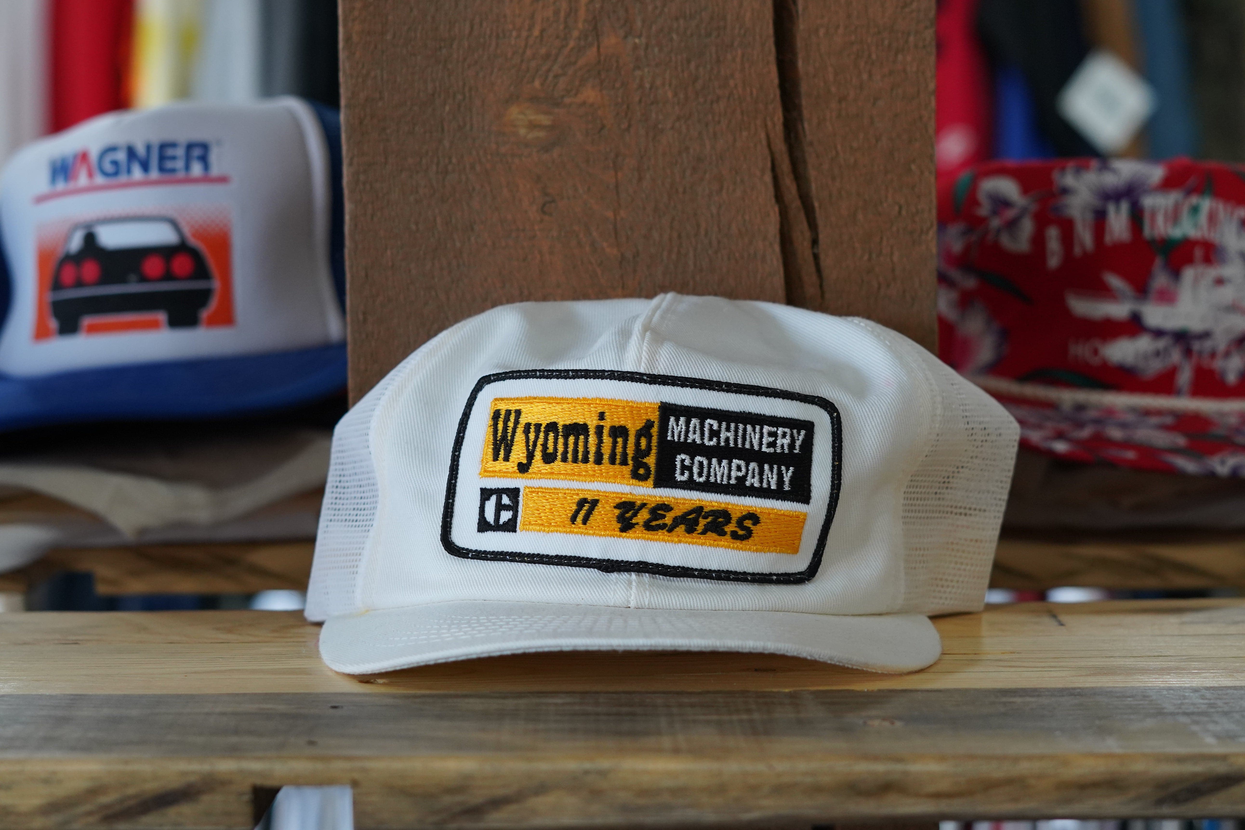 Rare 80s Wyoming Cat Machinery Company Trucker - West Block Vintage