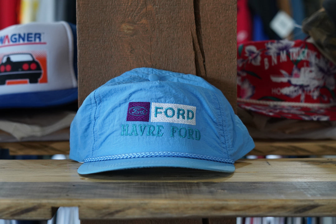 Vintage 80s Ford Havre Hat Embroidered - West Block Vintage