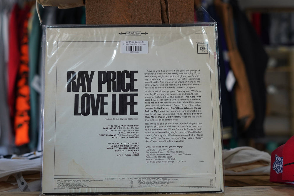 Ray Price Love Life - West Block Vintage