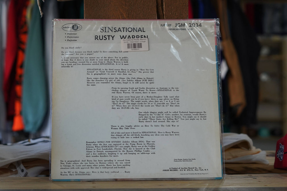 Sin-Sational Rusty Warren - West Block Vintage