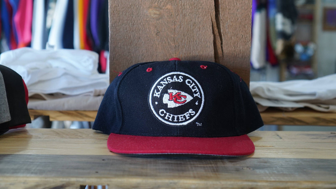 90s Pro Line Wool Kansas City Chiefs Snapback Hat - West Block Vintage
