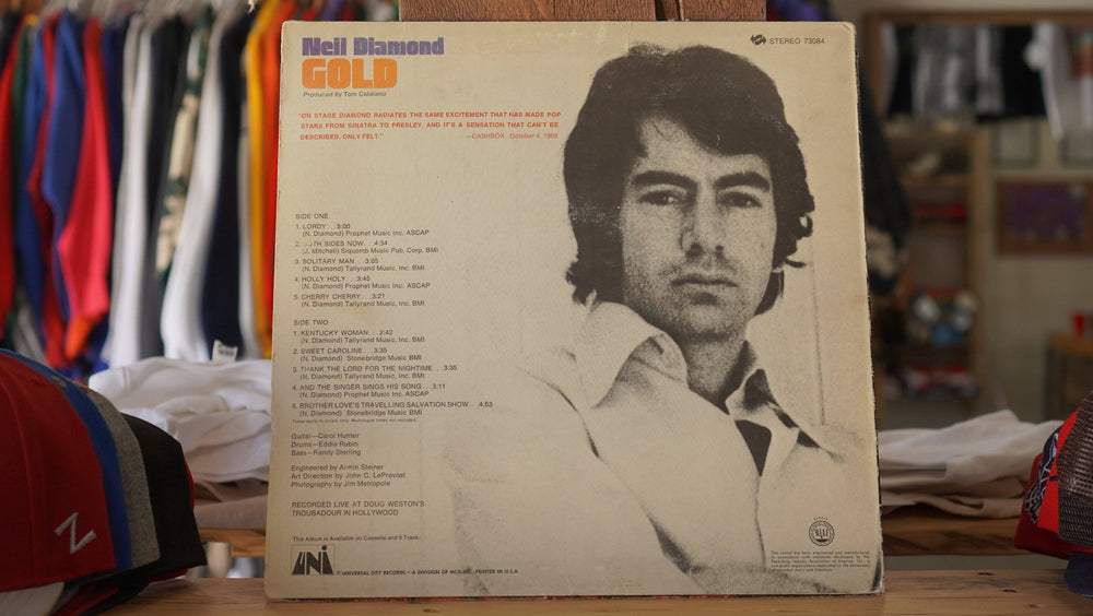 Neil Diamond Gold LP Vinyl Record Album Live at The Troubadour - 73084 VGC - West Block Vintage