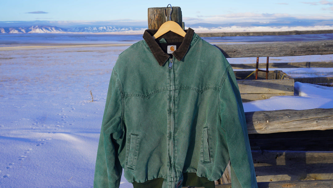 80s Union Carhartt Jacket Green Zip Up - West Block Vintage