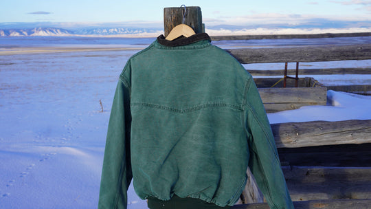 80s Union Carhartt Jacket Green Zip Up - West Block Vintage