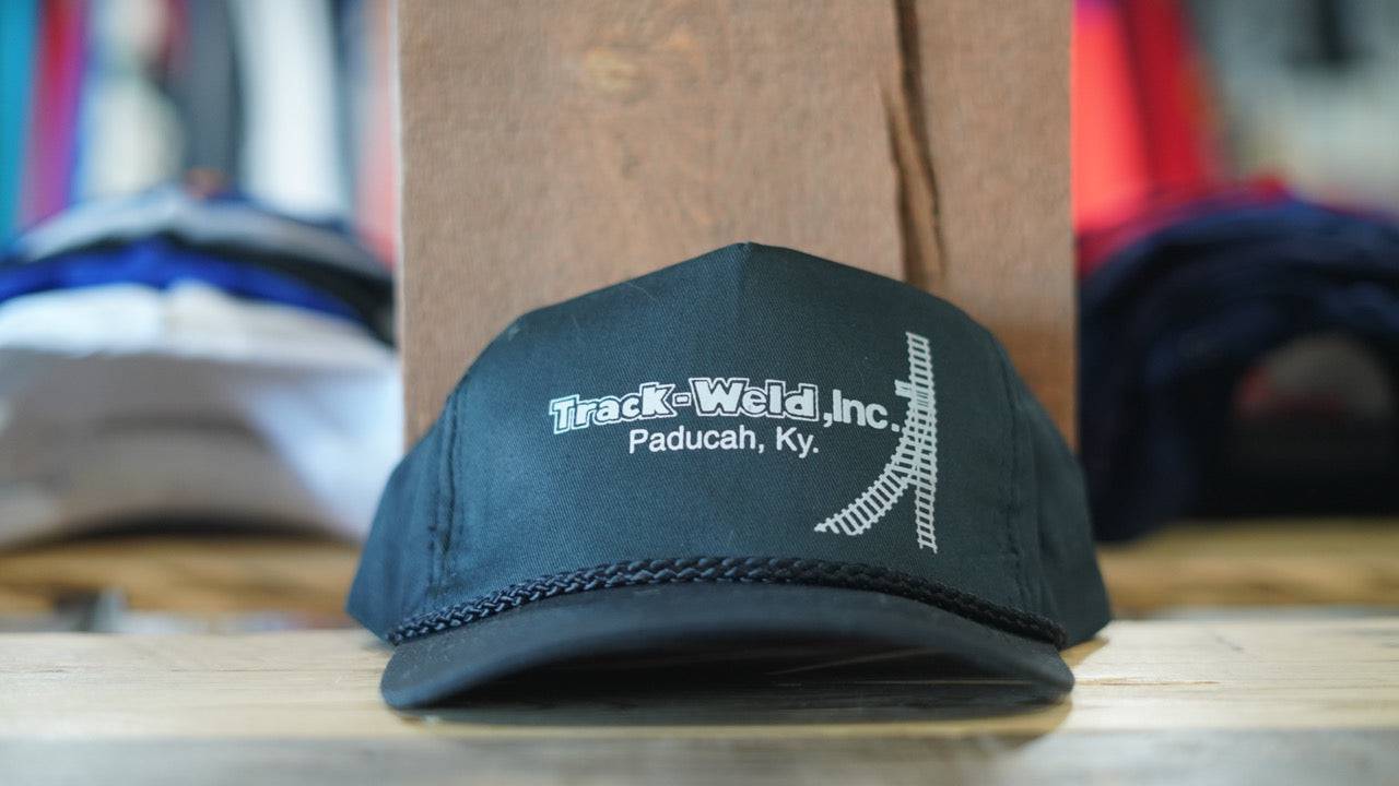 90s Vintage Trucker Rope Hat- Track World Inc Snapback - West Block Vintage