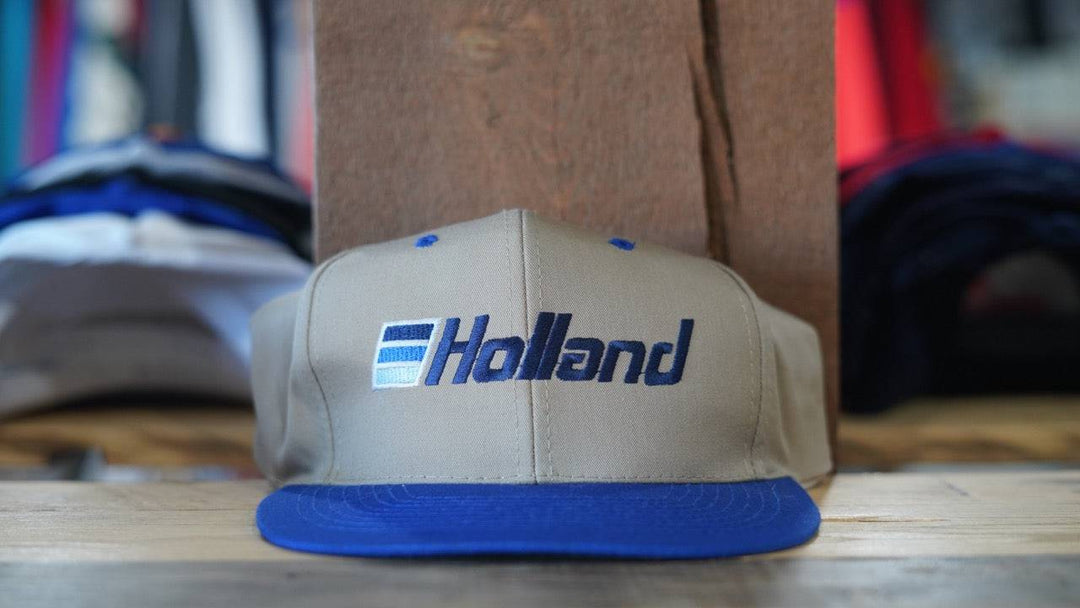 90s Vintage Trucker Hat- New Holland Tractors Promotional Snapback NWOT - West Block Vintage