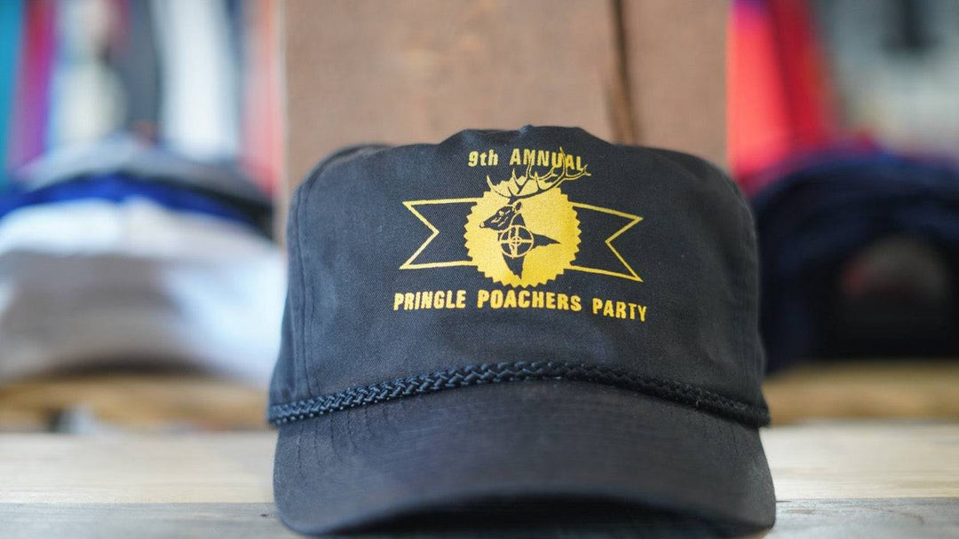 90s Vintage Trucker Rope Hat- Pringle Poachers Party - West Block Vintage