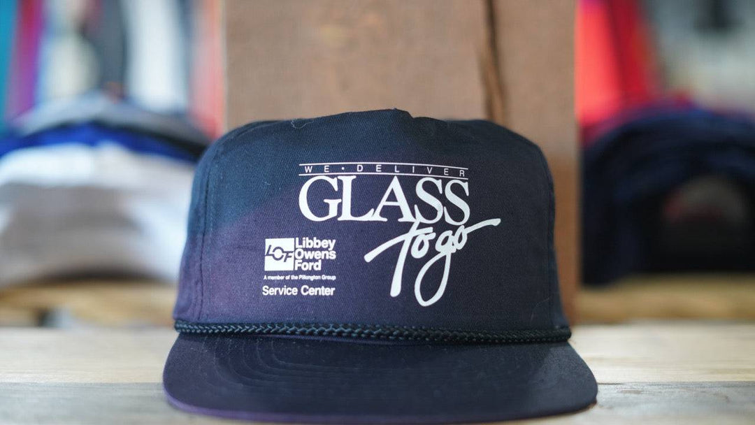 90s Vintage Trucker Rope Hat- Ford Trucks Glass To Go Snapback - West Block Vintage