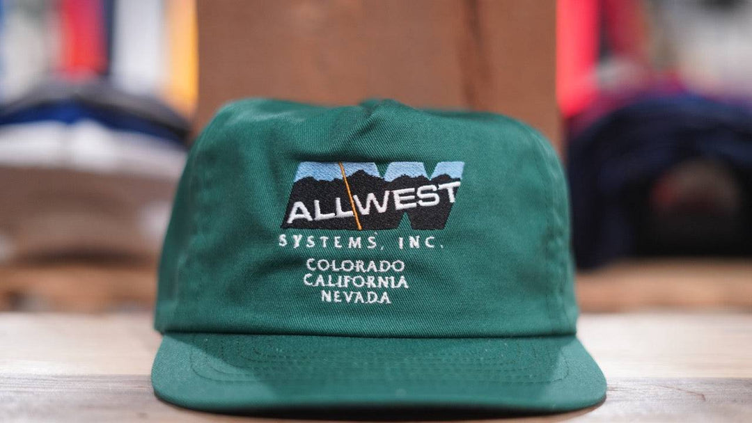90s Vintage Trucker Rope Hat- All West Systems Leather Strap - West Block Vintage