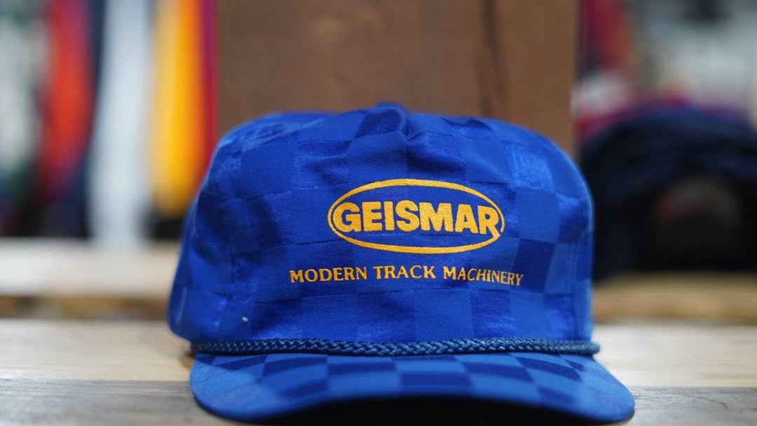 90s Vintage Trucker Rope Hat - Geismar Track Machinery - West Block Vintage