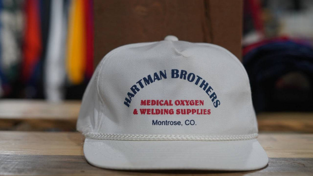 90s Vintage Trucker Rope Hat - Hartman Brothers Medical Oxygen & Welding Supplies - West Block Vintage