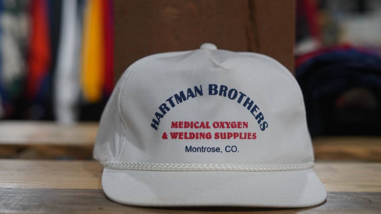 90s Vintage Trucker Rope Hat - Hartman Brothers Medical Oxygen & Welding Supplies - West Block Vintage