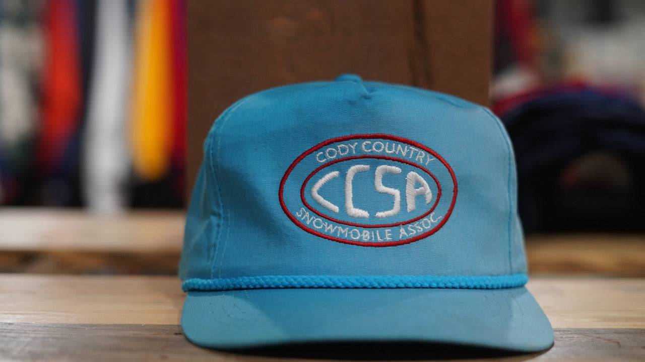 90s Vintage Trucker Rope Hat - Cody Wyoming Snowmobile Association - West Block Vintage