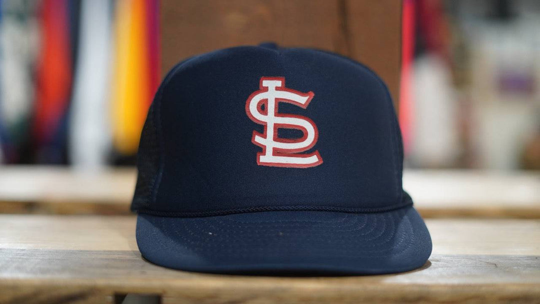 90s Vintage Mesh Trucker Hat- St.Louis Cardinals Nissin Snapback Hat - West Block Vintage