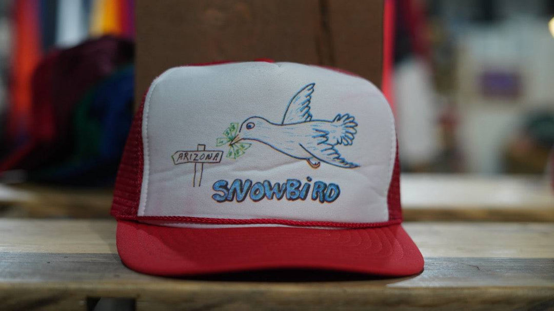 90s Vintage Trucker Mesh Rope Hat -Snowbird Arizona Nissin Snapback - West Block Vintage