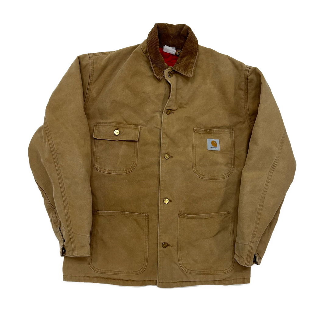 80s Carhartt Union Made Insulated Jacket Tan - West Block Vintage