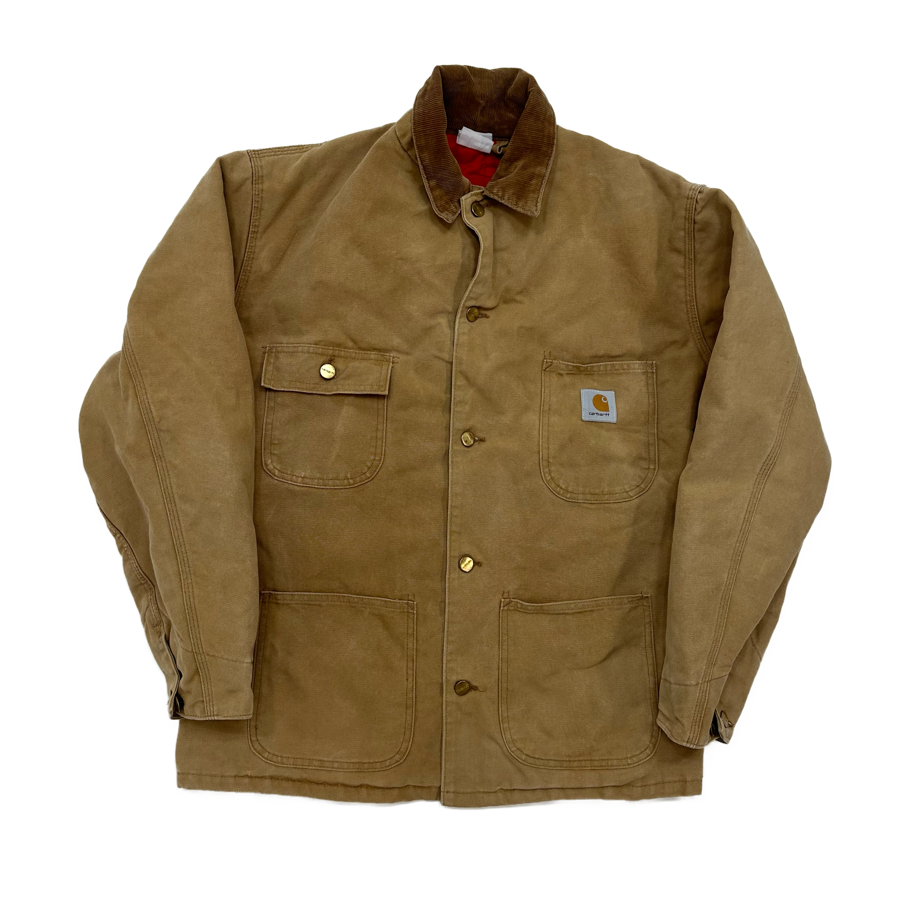 80s Carhartt Union Made Insulated Jacket Tan - West Block Vintage