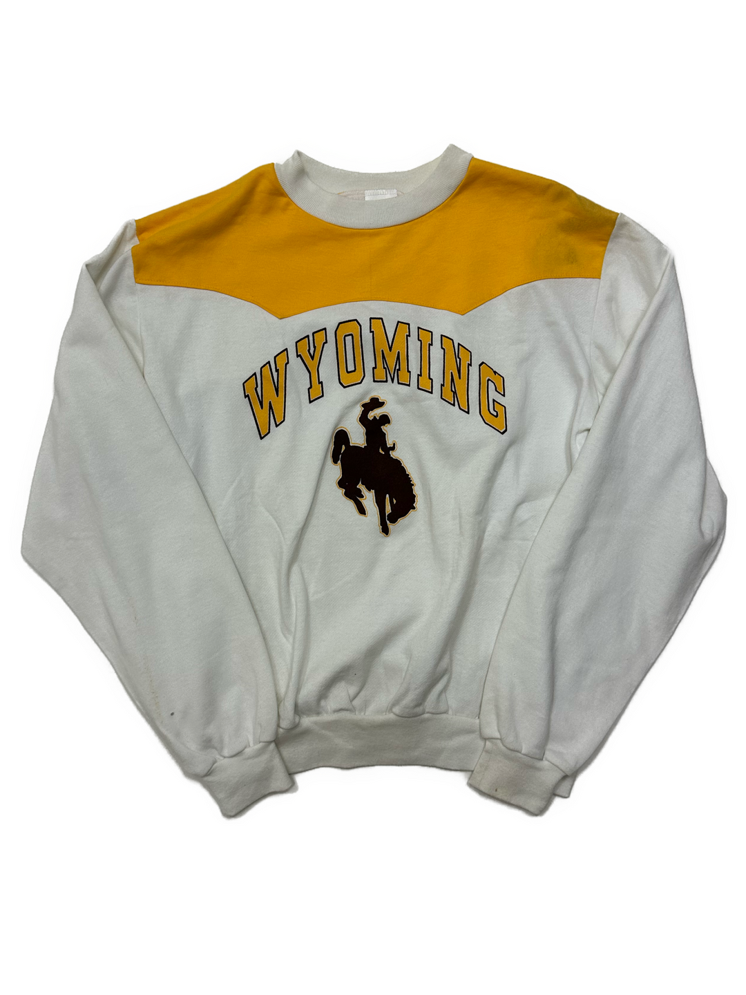 80s Crewneck Sweatshirt - Wyoming  Cowboys - West Block Vintage