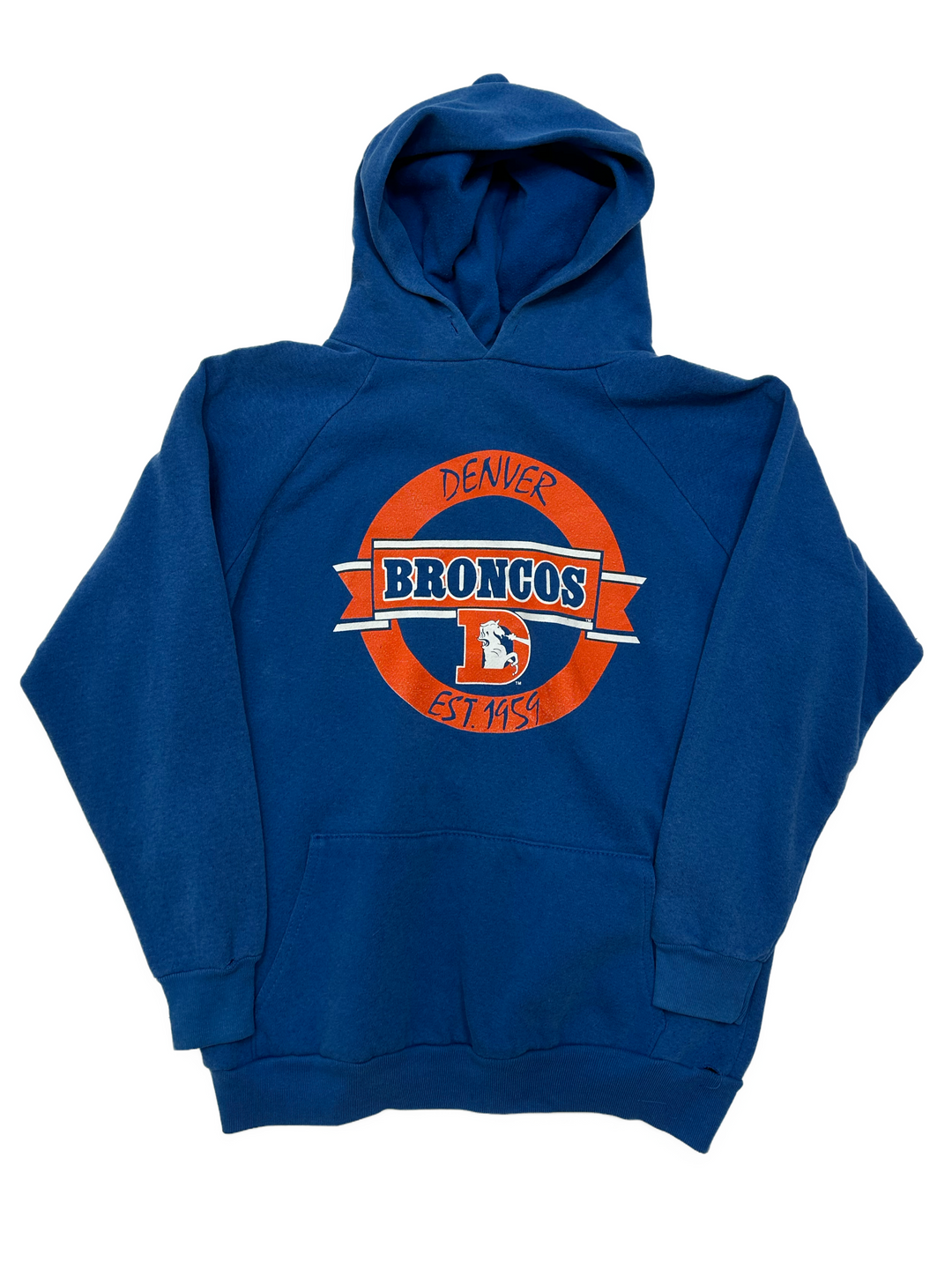 Vintage Denver Broncos  Hoodie - Trench 90s Medium - West Block Vintage
