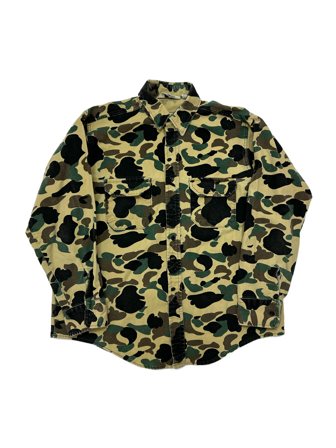 Vintage  Dunns Vintage Wool Camo Long Seeeve - West Block Vintage