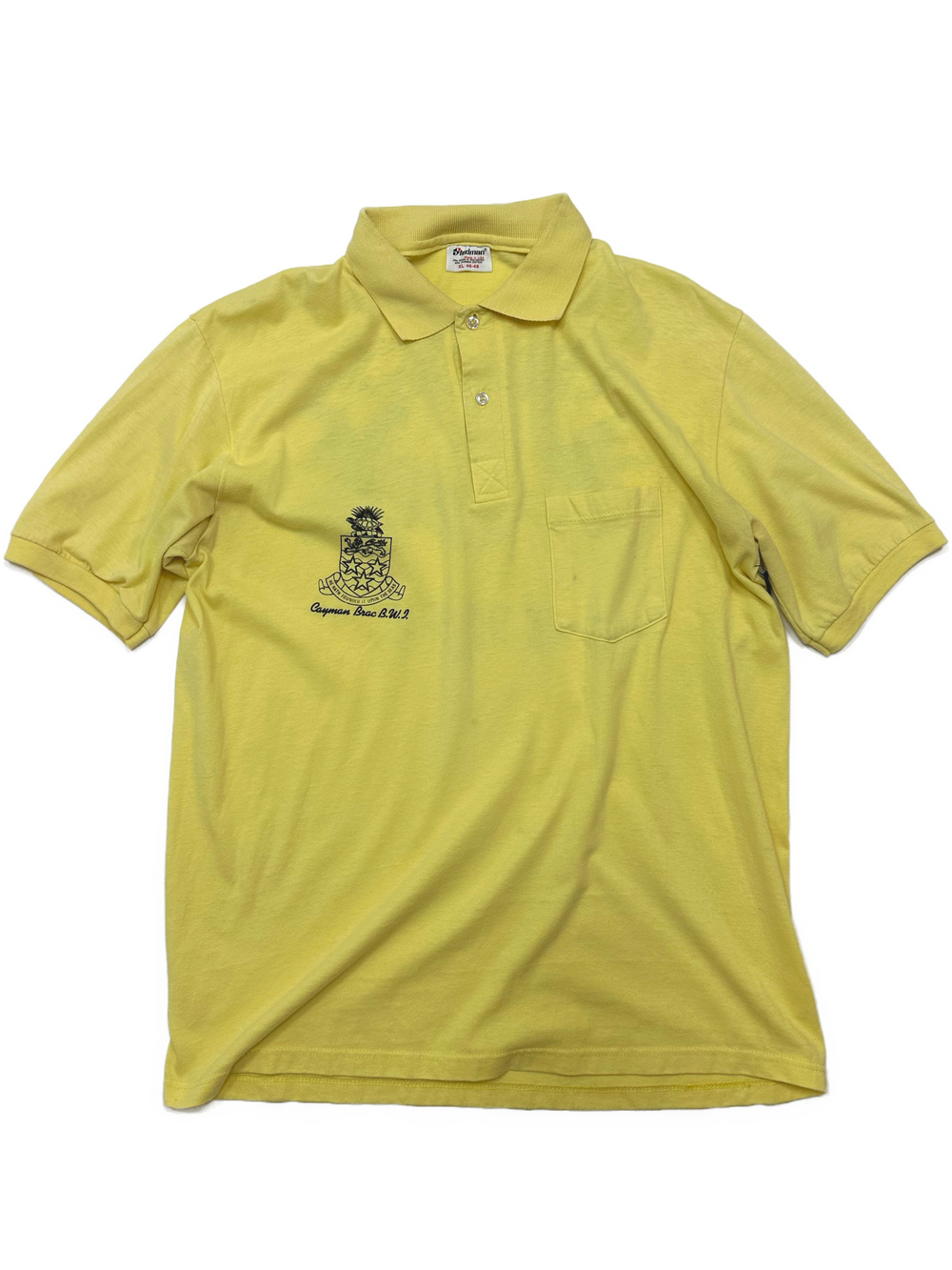 Vintage 80s Polo Shirt - Yellow Laid back - West Block Vintage
