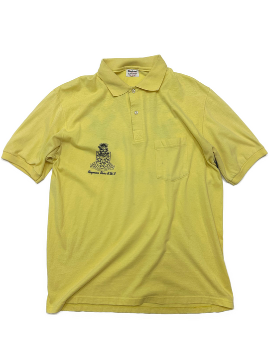 Vintage 80s Polo Shirt - Yellow Laid back - West Block Vintage
