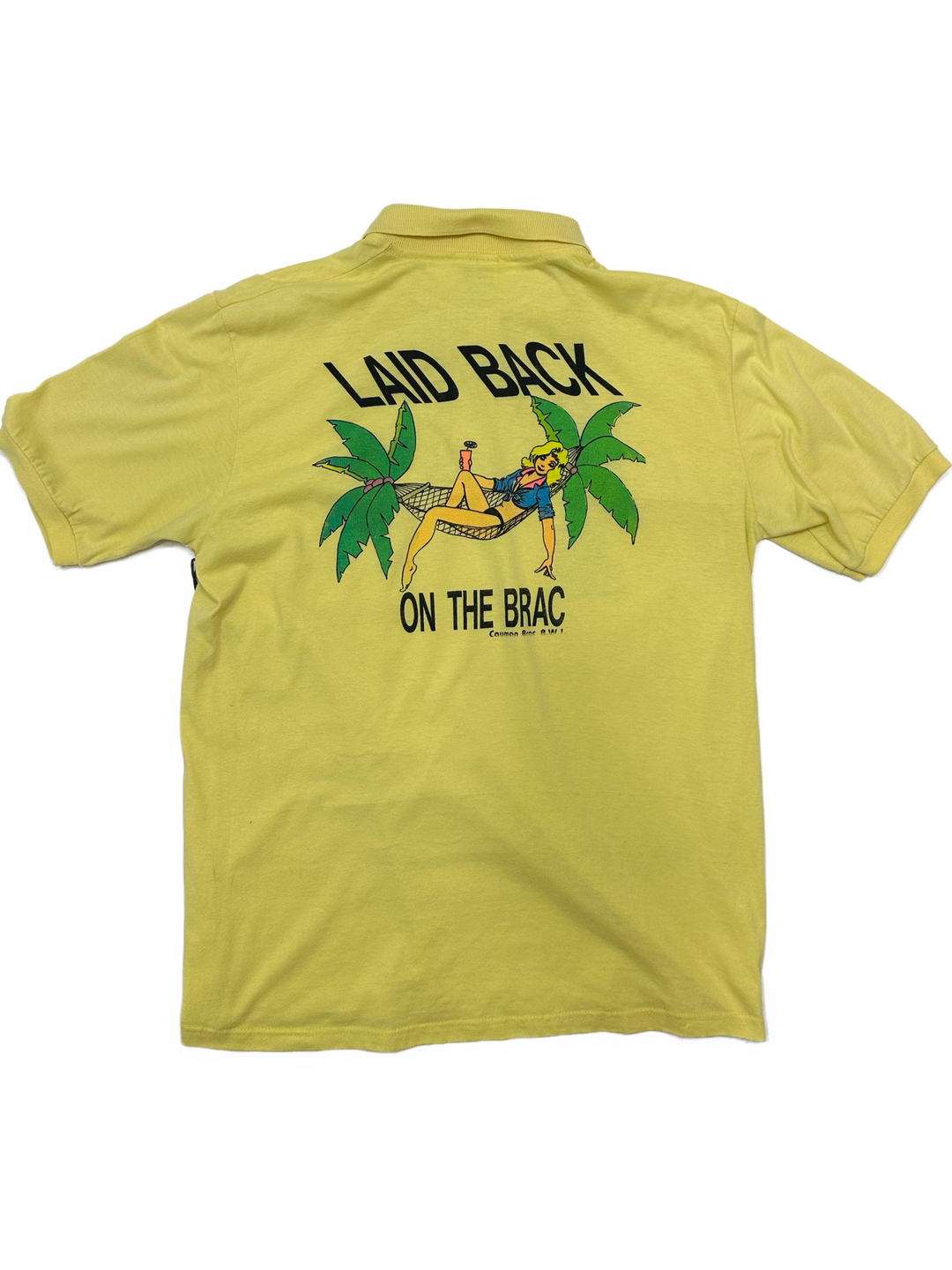 Vintage 80s Polo Shirt - Yellow Laid back - West Block Vintage