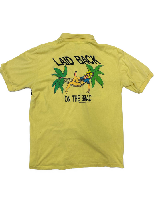 Vintage 80s Polo Shirt - Yellow Laid back - West Block Vintage