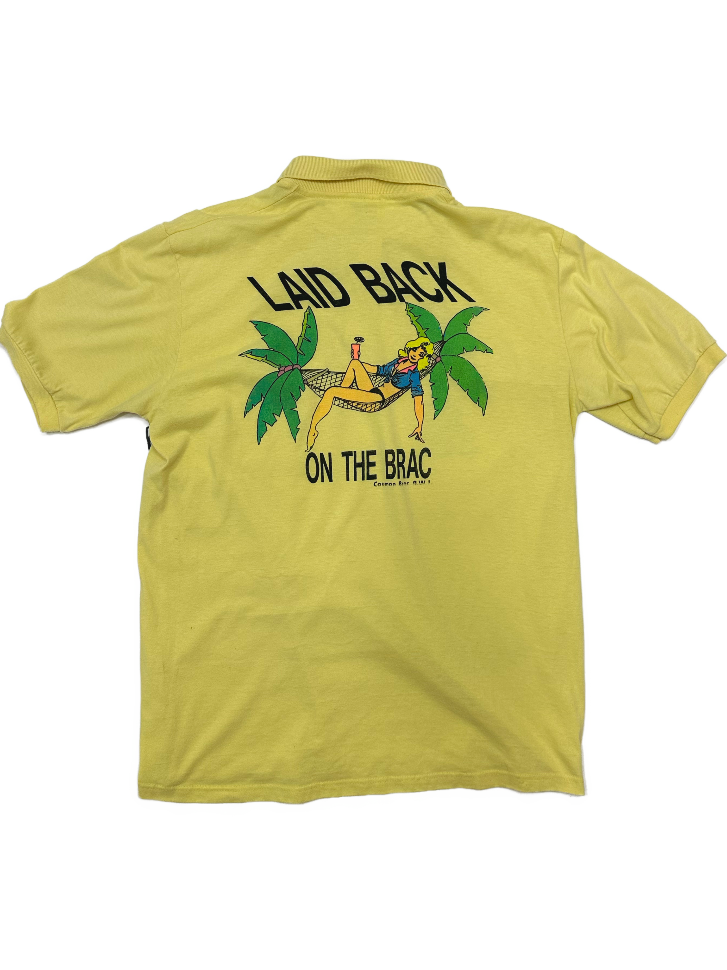 Vintage 80s Polo Shirt - Yellow Laid back - West Block Vintage