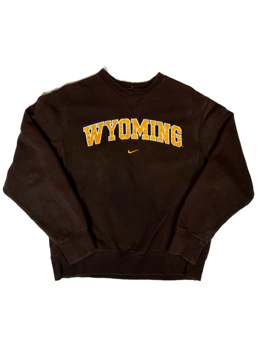 00s Nike Wyoming Center Check Crewneck Sweatshirt - West Block Vintage