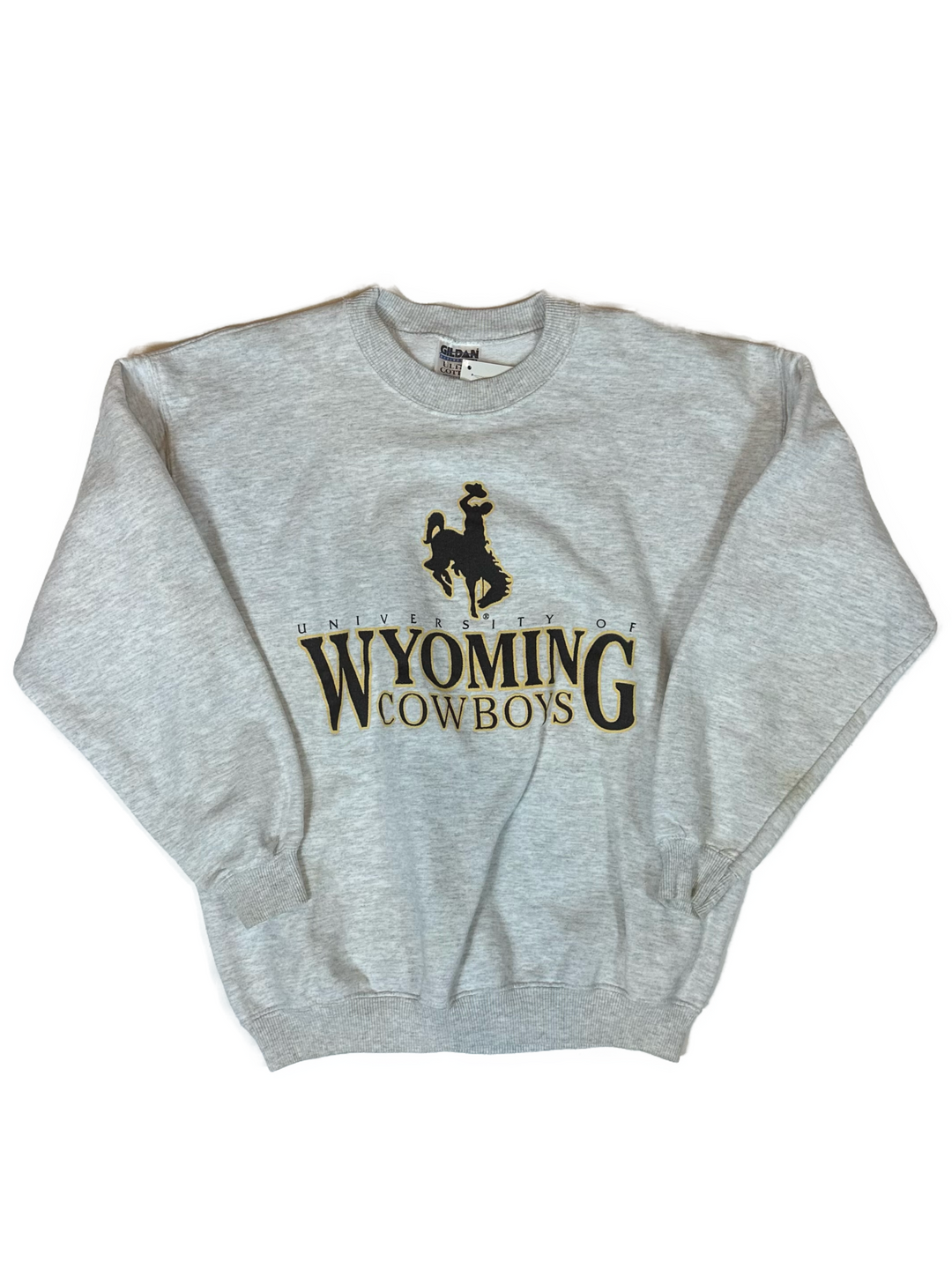 90s Crewneck Sweatshirt - Wyoming Cowboys Heavy Weight - West Block Vintage
