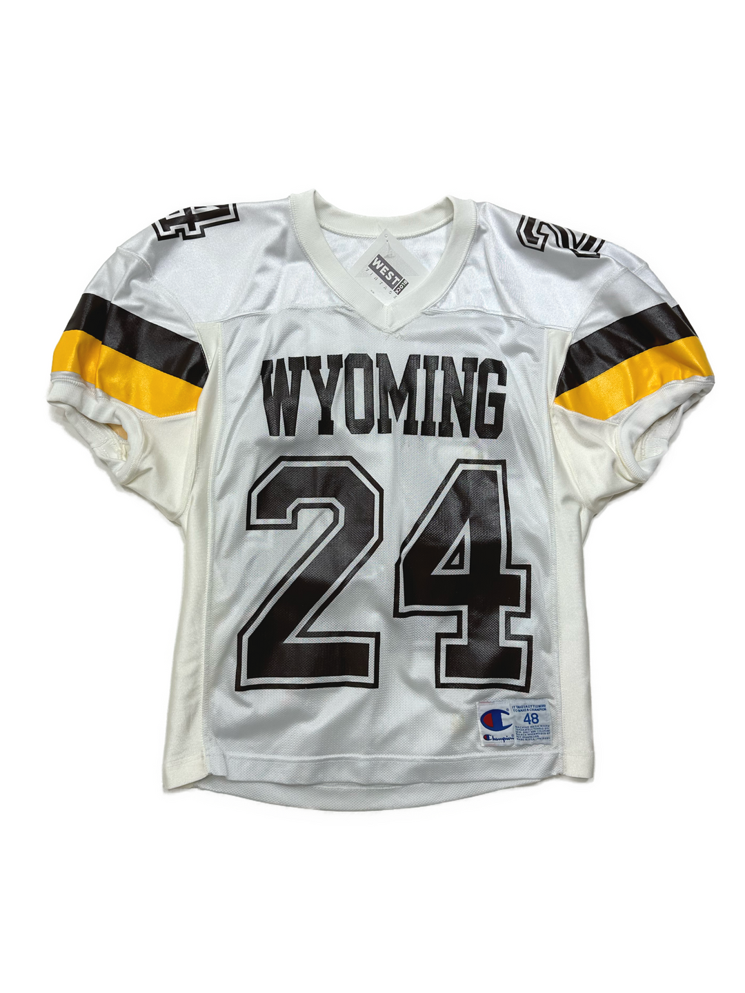 80s Wyoming Cowboys Champion Game Jersey #24 Valance - West Block Vintage