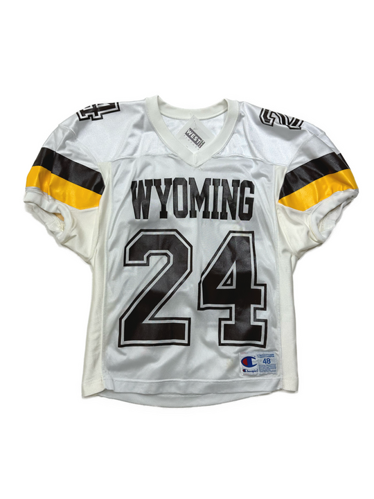 80s Wyoming Cowboys Champion Game Jersey #24 Valance - West Block Vintage