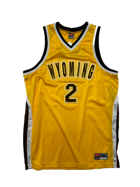 00s Nike Wyoming Cowboys Baksetball Jersey #2 Bouedo - West Block Vintage