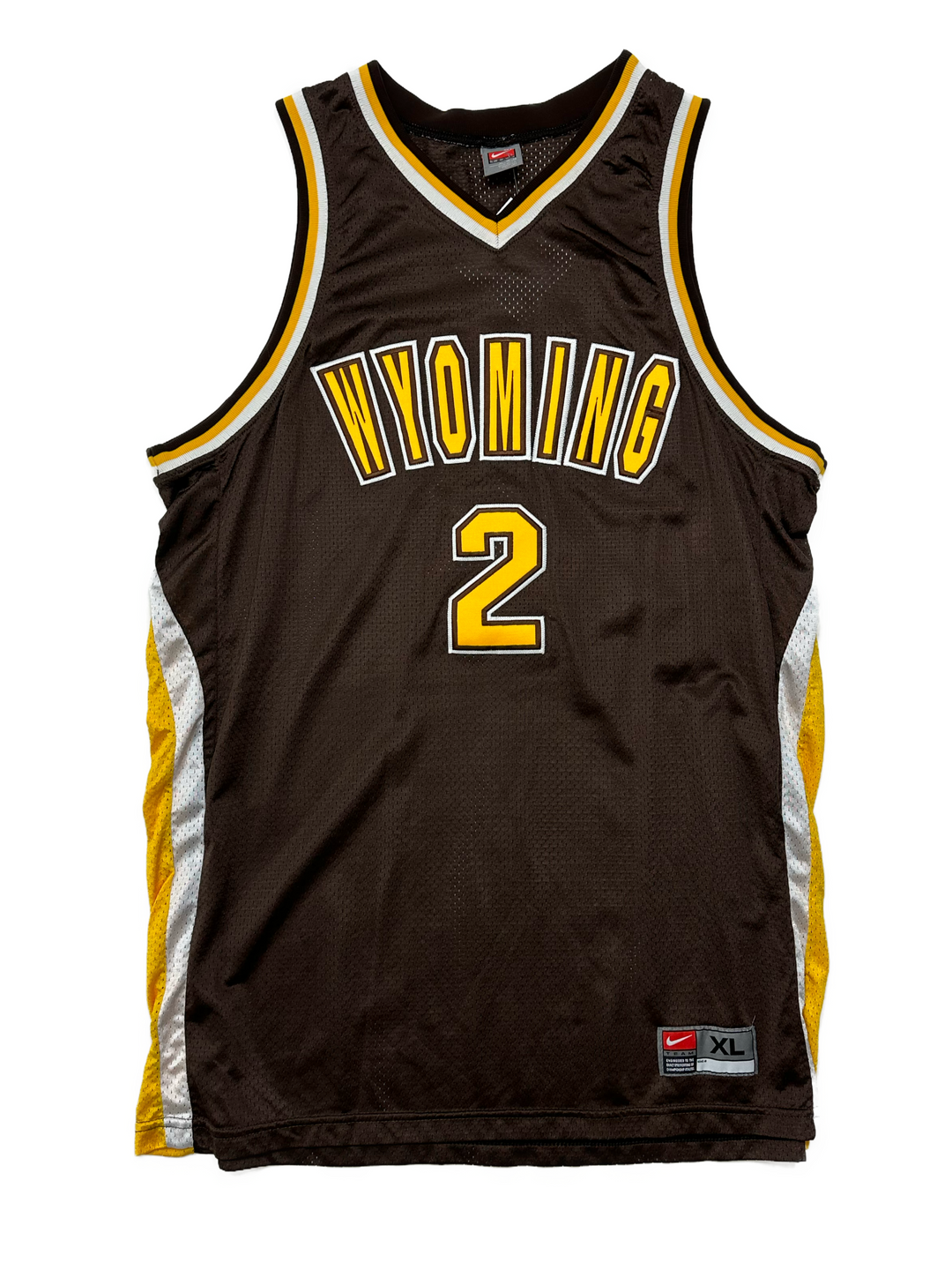 00s Nike Wyoming Cowboys Baksetball Jersey #2 Bouedo - West Block Vintage
